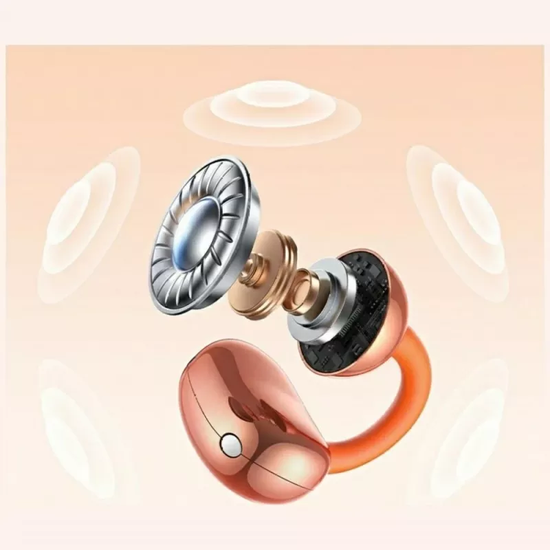 USAMS R03 Echo Clip-on Ακουστικά TWS, Bluetooth 6.0, Μπλε