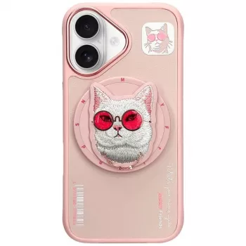 Nimmy Glasses Cool Cat MagSafe Θήκη για iPhone 16, Ροζ
