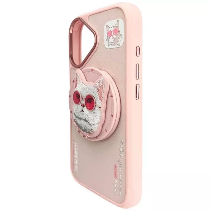 Nimmy Glasses Cool Cat MagSafe Θήκη για iPhone 16, Ροζ