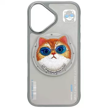 Nimmy Glasses Cool Cat MagSafe Θήκη για iPhone 16, Γκρι
