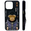 Nimmy Cool&Cute 2.0 Monkey θήκη για Apple iPhone 15 Pro 6,1 ίντσες μαύρο