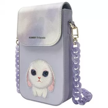 Nimmy Big Eyed Pet 2.0 Rabbit θήκη-πουγκί για κινητό μωβ