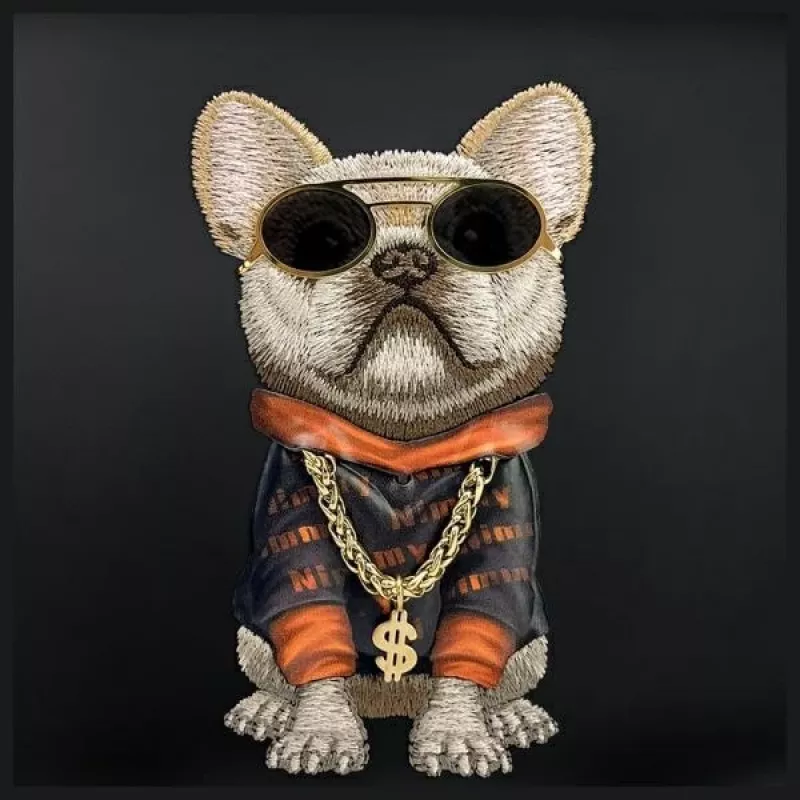 Nimmy Crossbody Bag Cool Dog with Glasses Μαύρο