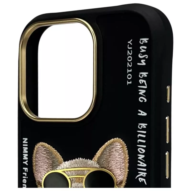 Nimmy θήκη για iPhone 16 Pro Max 6,9 ίντσες μαύρο Glasses Cool Dog