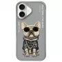 Nimmy προστατευτική θήκη για Apple iPhone 16 6,1 ίντσες γκρι Glasses Cool Dog