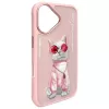 Nimmy θήκη για Apple iPhone 16 6,1 ίντσες ροζ Glasses Cool Cat