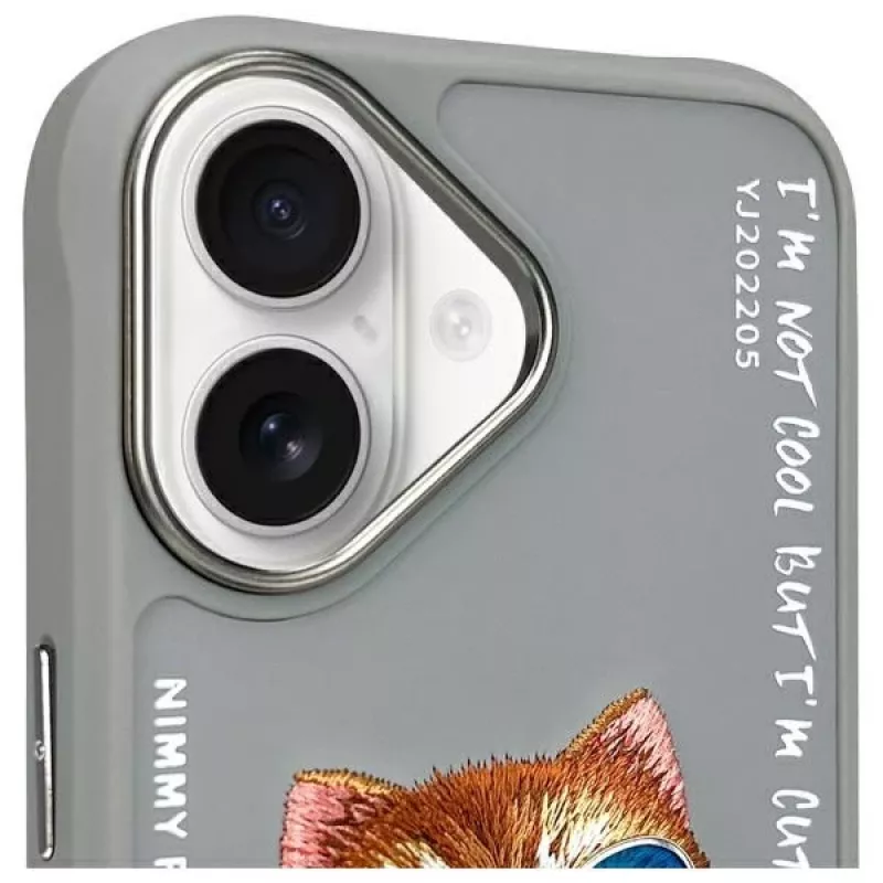 Nimmy Θήκη για iPhone 16 6,1 ίντσες Γκρι Glasses Cool Cat