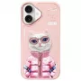 Nimmy Cool&Cute 2.0 Cat Πίσω Κάλυμμα για Apple iPhone 16 6,1 ίντσες Ροζ