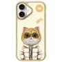 Nimmy Θήκη για iPhone 16 6,1 ίντσες Χακί Cool&Cute 2.0 Cat