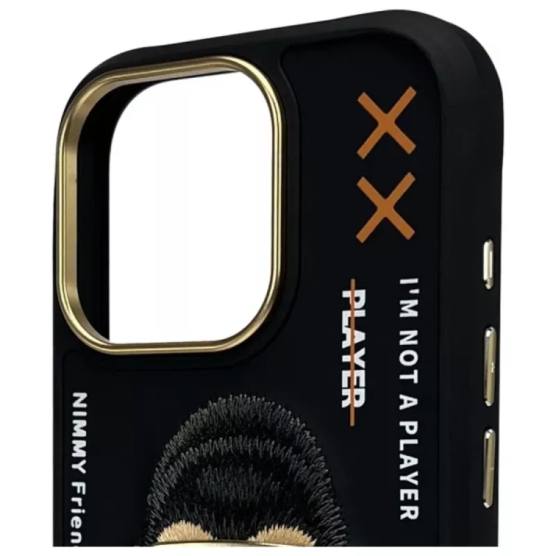 Nimmy Cool&Cute 2.0 Monkey Θήκη για iPhone 16 Pro Max 6,9 ίντσες Μαύρο