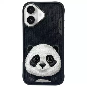 Nimmy Big Eyed Pet 2.0 Panda Θήκη για Apple iPhone 16 6.1 Μαύρο