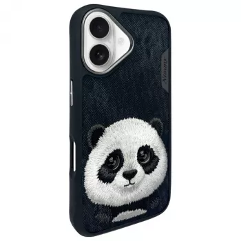 Nimmy Big Eyed Pet 2.0 Panda Θήκη για Apple iPhone 16 6.1 Μαύρο