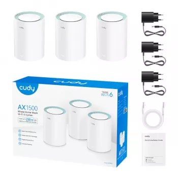 Cudy AX1500 Wi-Fi 6 Gigabit λύση Mesh συσκευασία 3 τεμ. (M1500(3-Pack))