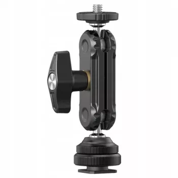 Ulanzi R098 Magic Arm Αρθρωτός Βραχίονας Διπλής Κεφαλής με Βίδα 1/4 ίντσας και Υποδοχή Cold Shoe, Μαύρο