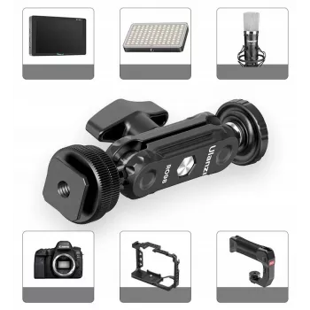 Ulanzi R098 Magic Arm Αρθρωτός Βραχίονας Διπλής Κεφαλής με Βίδα 1/4 ίντσας και Υποδοχή Cold Shoe, Μαύρο