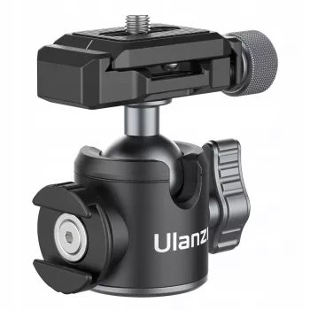 Ulanzi U-80L 3D Κεφαλή με Πλάκα Ταχείας Αλλαγής Arca-Swiss, Αντοχή 20 kg, 360° Πανοραμική Περιστροφή, Μαύρο