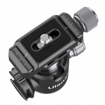 Ulanzi U-80L 3D Κεφαλή με Πλάκα Ταχείας Αλλαγής Arca-Swiss, Αντοχή 20 kg, 360° Πανοραμική Περιστροφή, Μαύρο