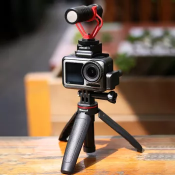 ULANZI MT-09 Μίνι Τρίποδο, Μονόποδο και Λαβή για GoPro, SJCAM, Xiaomi, DJI Osmo Action, Μαύρο