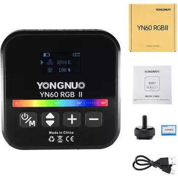 LED Video Light Yongnuo YN60 RGB II - WB (2500K - 9900K), Μαύρο