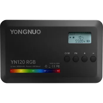Yongnuo YN120 RGB LED Φωτιστικό Βίντεο, Bi-Color 2500K-9900K, 12W, Ενσωματωμένη Μπαταρία, USB-C