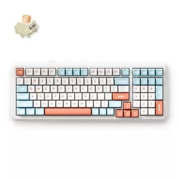 MCHOSE MC-K99V2-3 98-Key τριών λειτουργιών μηχανικό πληκτρολόγιο, Gasket Mount, Hot-Swappable, RGB, 8000mAh, μαύρο