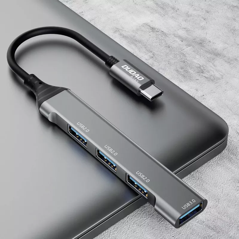 Dudao A16T Hub USB-A 4 Θυρών USB 2.0 Μαύρο