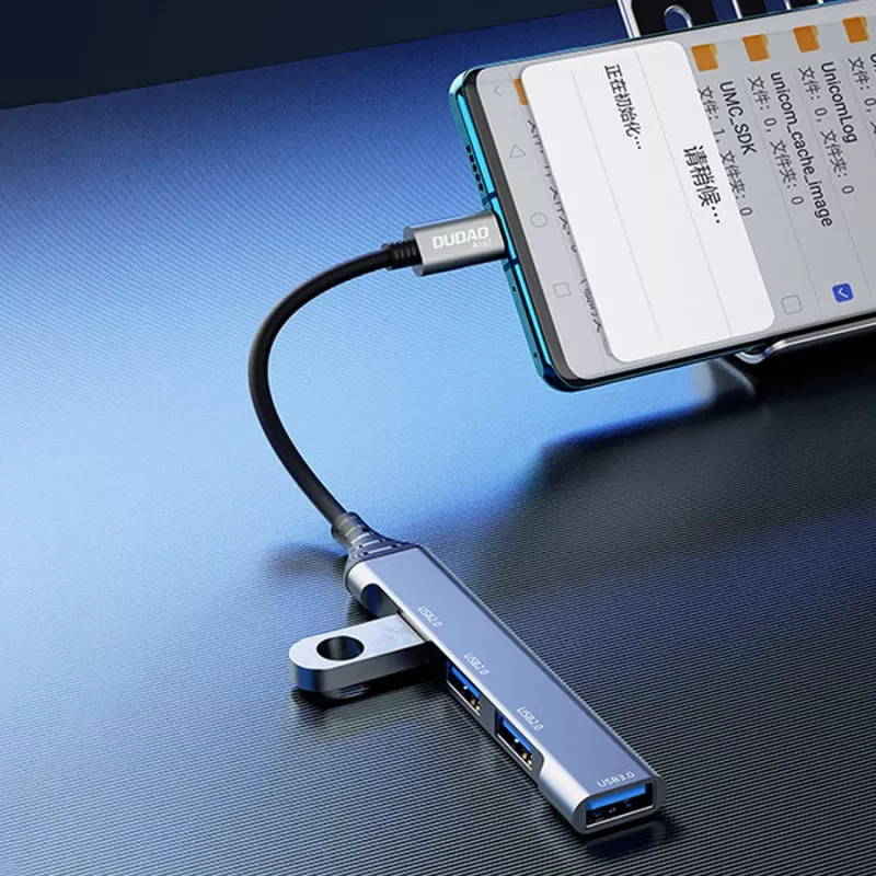 Dudao A16T Hub USB-A 4 Θυρών USB 2.0 Μαύρο
