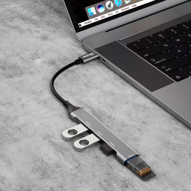 Dudao A16T Hub USB-A 4 Θυρών USB 2.0 Μαύρο