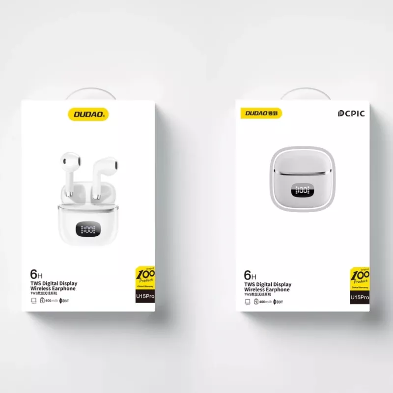 DUDAO U15Pro Upgrade Ασύρματα Ακουστικά True Wireless Λευκό