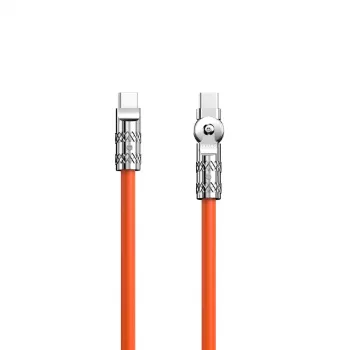 Dudao L24CC Καλώδιο USB-C σε USB-C Γωνιακό 120W 1m Περιστροφή 180° Πορτοκαλί