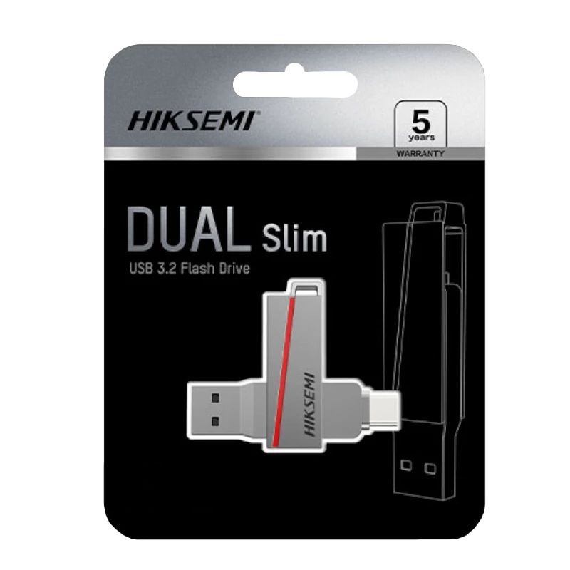 HIKSEMI CLE USB 32 GB E307C Dual USB 3.2 USB Type-C Γκρι