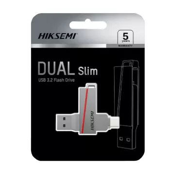 HIKSEMI CLE USB 64 GB E307C U3 Dual USB 3.2 και USB Type-C Γκρι