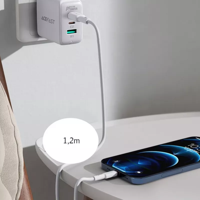 ACEFAST MFI καλώδιο USB-C σε Lightning 1,2m, 30W, 3A, μαύρο (C2-01)