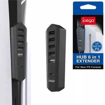 IPEGA Hub USB/USB-C για PS5 Slim Μαύρο
