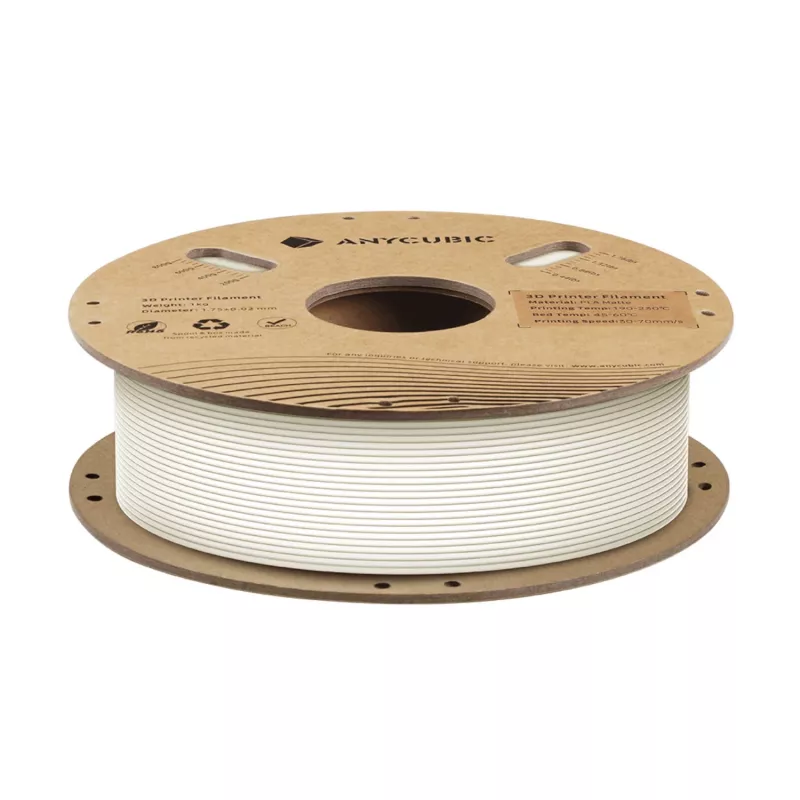 Anycubic Matte PLA Filament 1.75mm λευκό 1kg AHYGBW-101