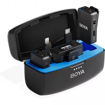 BOYA Boyamic 1 1TX + 3RX Ασύρματο Σύστημα Μικροφώνου (2,4 GHz, Εμβέλεια 100 m, Εγγραφή 8 GB)