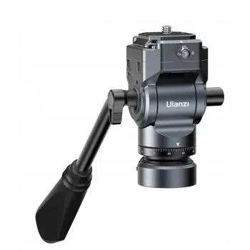 Ulanzi F38 Κεφαλή Βίντεο Fluid 360° Πανοραμική με Απόσβεση Λαδιού, Πλάκα Ταχείας Απελευθέρωσης Arca-Swiss, Φέρουσα Ικανότητα 3 kg, Κράμα Αλουμινίου, Μαύρο