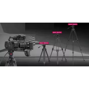 ULANZI MT-81 Τρίποδο με Κεφαλή Fluid για Κινηματογράφηση, Φόρτιση 8 kg, Ύψος 155 cm