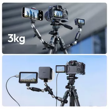 ULANZI Magic Arm 360° με σπείρωμα 1/4 ίντσας και 3/8 ίντσας για κάμερα Camcorder TB15 T058GBB1