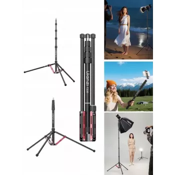 ULANZI T230 2-in-1 Τρίποδο φωτισμού και monopod 2,3 m 5 kg κράμα αλουμινίου Μαύρο
