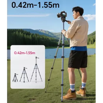 ULANZI TT39 155cm Αλουμινένιο τρίποδο με βάση κινητού για DSLR, mirrorless κάμερες, Smartphone