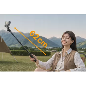 ULANZI MT90 2-in-1 τρίποδο selfie stick με ταχυσύνδεσμο για smartphone και κάμερα, μαύρο