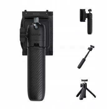 ULANZI MT66 3-in-1 μίνι τρίποδο selfie stick κλιπ σακιδίου για DJI Osmo Action 5 Pro 4 3, GoPro, Insta360 - μαύρο