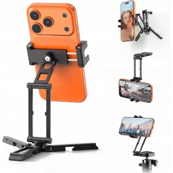 ULANZI SK29 Magic Arm βάση τριπόδου τηλεφώνου με πλάκα ταχείας αλλαγής Arca-Swiss, σπείρωμα 1/4 ίντσας, υποδοχή cold shoe, μαύρο