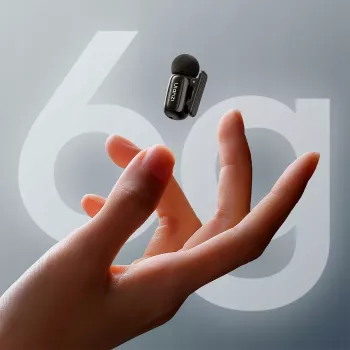 ULANZI A200 Mini Mic ασύρματο σετ μικροφώνου lavalier - 2 πομποί, USB-C, εμβέλεια 100m, μαύρο