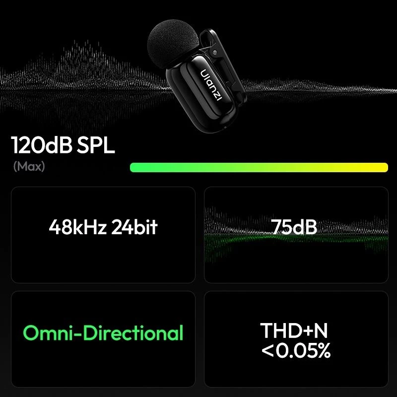 Ulanzi A200 2x ασύρματο μικρόφωνο 100m για τηλέφωνο USB-C