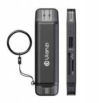 ULANZI CR3 3-in-1 αναγνώστης καρτών SD/MicroSD/USB με θύρες USB-C και USB-A
