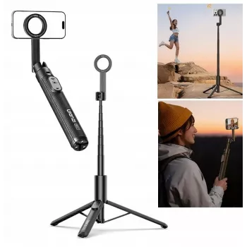 ULANZI SK27 2-in-1 selfie stick τρίποδο με μαγνητική βάση MagSafe, επέκταση 165 cm, τηλεχειριστήριο Bluetooth, μαύρο