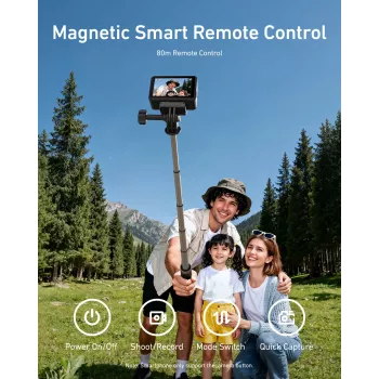 TELESIN Selfie Stick Τρίποδο με τηλεχειριστήριο Bluetooth 80m για GoPro Hero 13 12 11 10 9 Max Max2