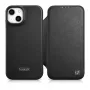 iCarer CE Premium Leather Folio Case για iPhone 14 Plus, Μαγνητικό κλείσιμο, MagSafe, Μαύρο (WMI14220715-BK)